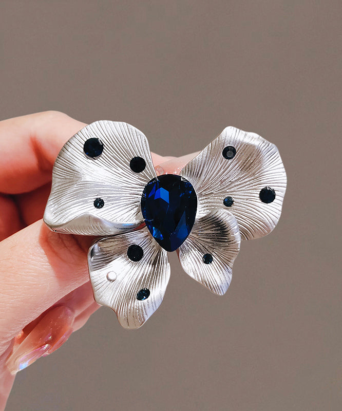 Chic Alloy Blue Butterfly Hairpin Crystal
