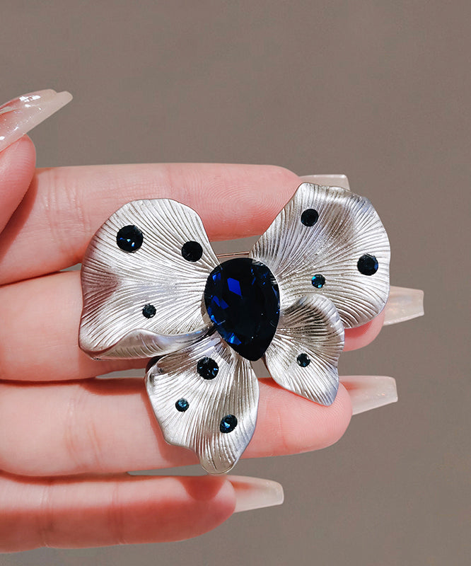 Chic Alloy Blue Butterfly Hairpin Crystal
