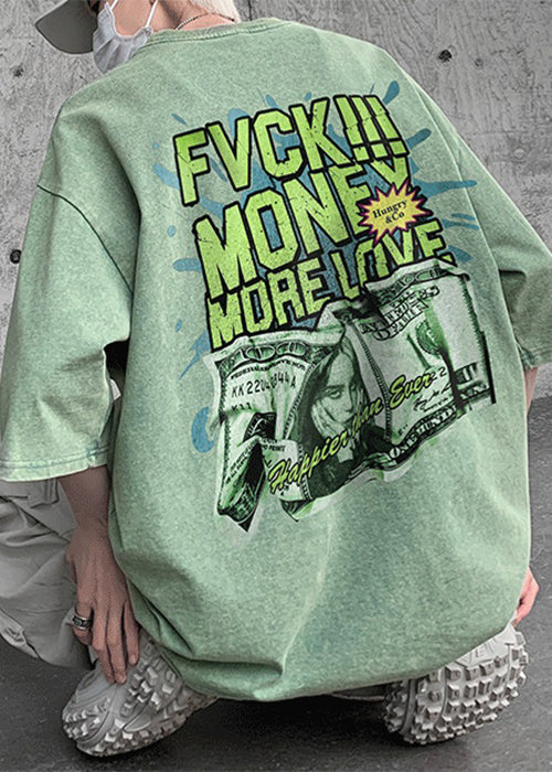 Shirts Sleeve Green T Print Half Best Chic Men Cotton Letter