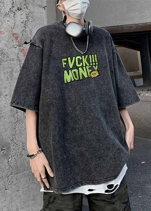 Shirts Sleeve Green T Print Half Best Chic Men Cotton Letter