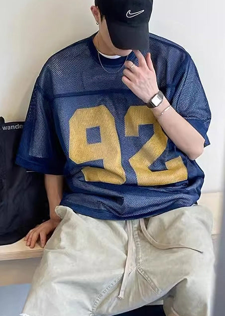 Summer Out Tees Hollow Chic Tulle Khaki Oversized Graphic Mens