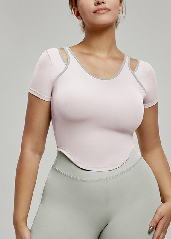 Patchwork Summer Tank Chic Khaki Tops Out Yoga Hollow