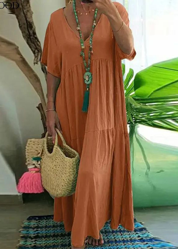 Patchwork Oversized Chic Summer Cotton Green Beach Lake Dress