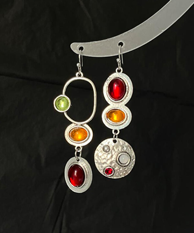 Geometry Sterling Drop Silver Alloy Rainbow Out Hollow Chic