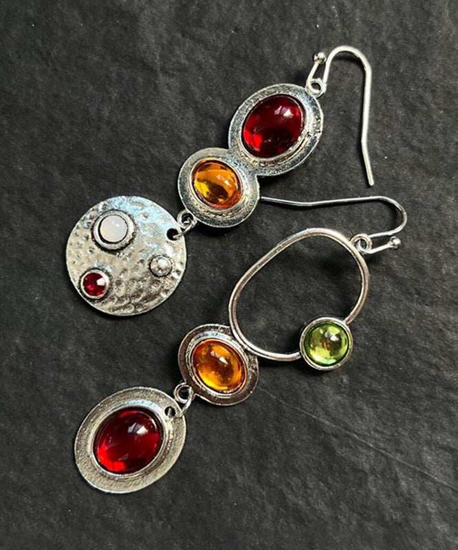 Geometry Sterling Drop Silver Alloy Rainbow Out Hollow Chic