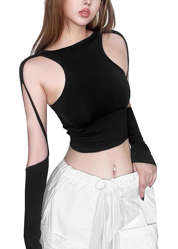 Top Asymmetrical Rose Shoulder Chic Cold Summer