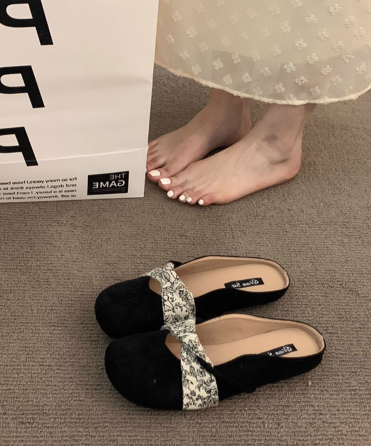 Yellow Slide Splicing Sandals Boutique Chic Suede