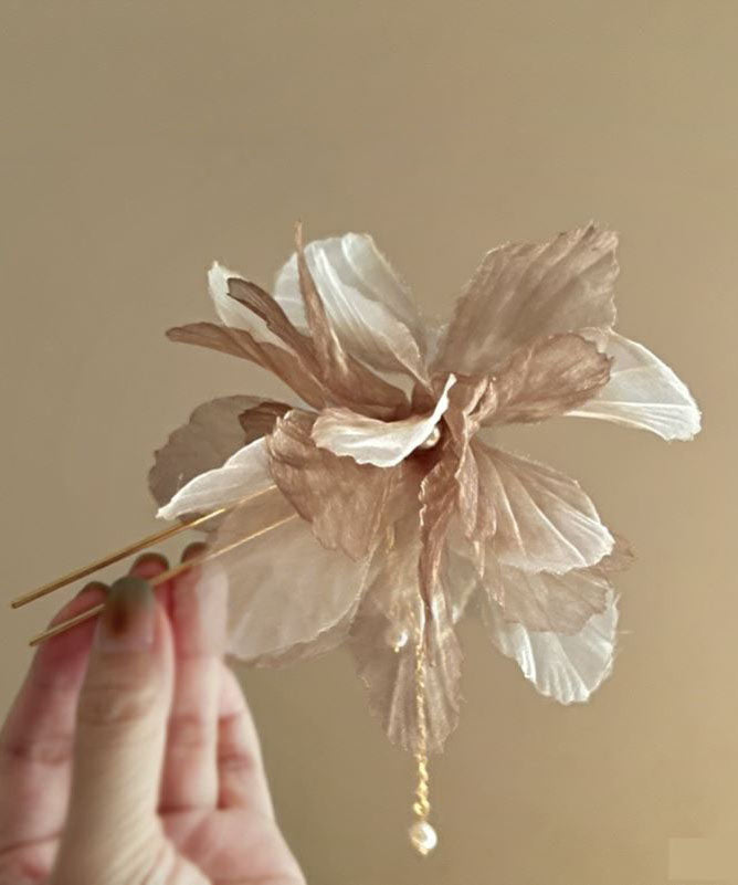 Chiffon Alloy Hairpin Style Champagne Pearl Tassel Chinese