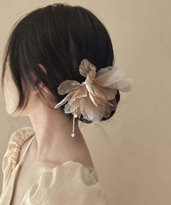 Chiffon Alloy Hairpin Style Champagne Pearl Tassel Chinese