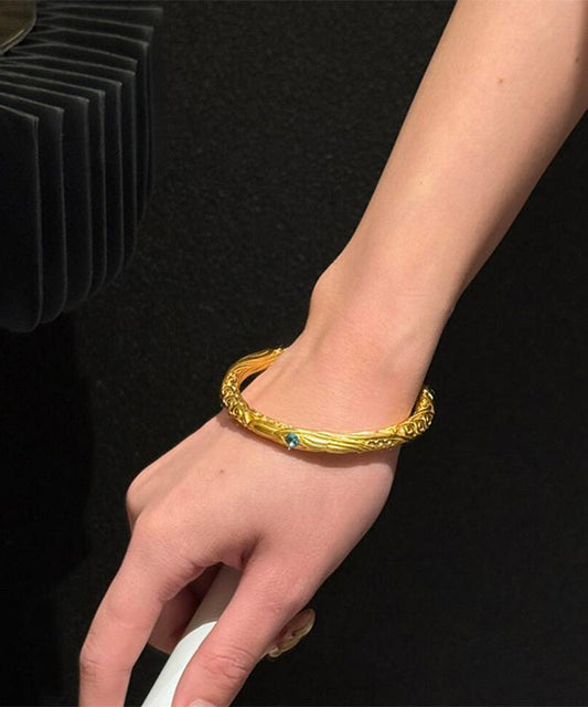 Chinese Overgild Bangle Style Antique Gold