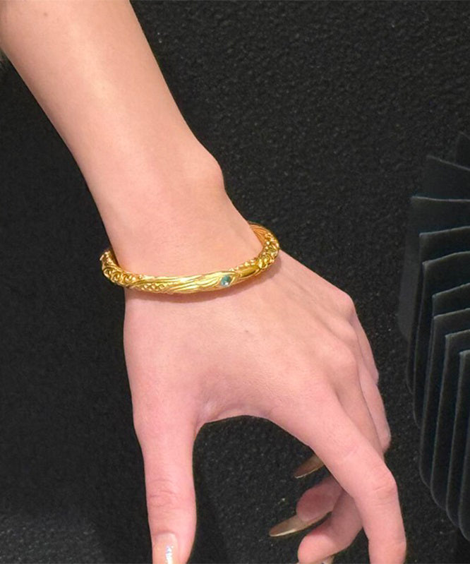 Chinese Overgild Bangle Style Antique Gold