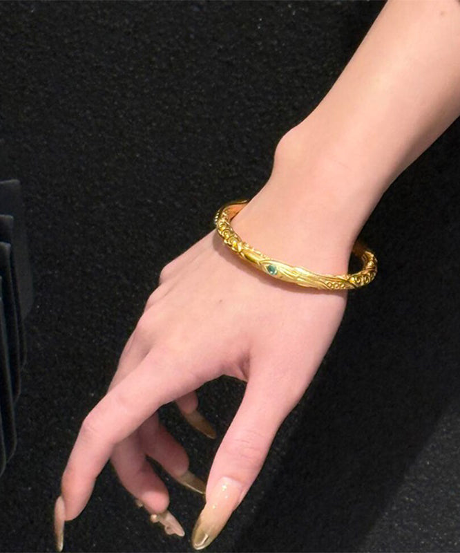 Chinese Overgild Bangle Style Antique Gold