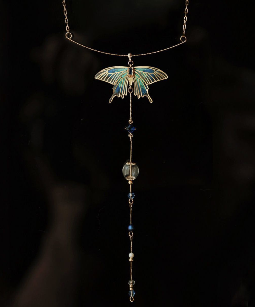 Bead Overgild Zircon Pendant Gold Style Copper Glass Wing Chinese