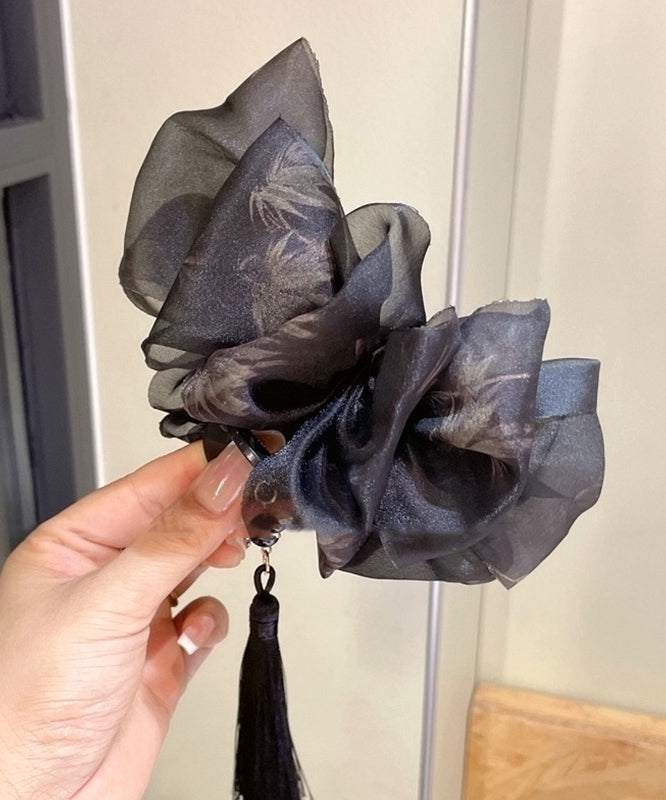 Light Cloud Style Chinese Hairpin Green Tassel Tulle