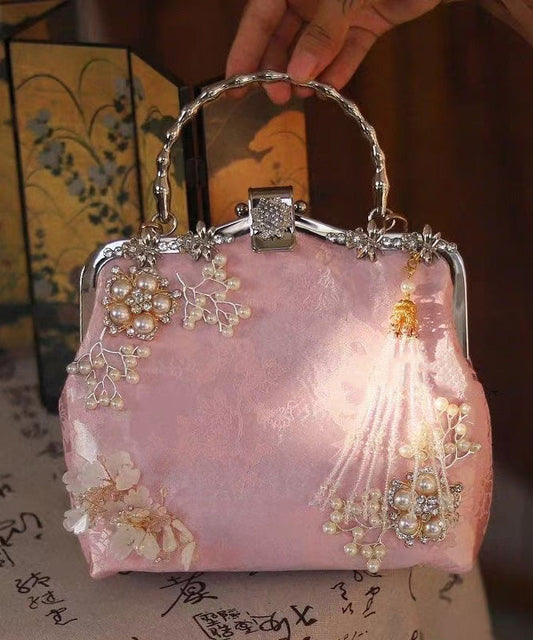 Zircon Bag Tote Bead Style Pink Nail Chinese