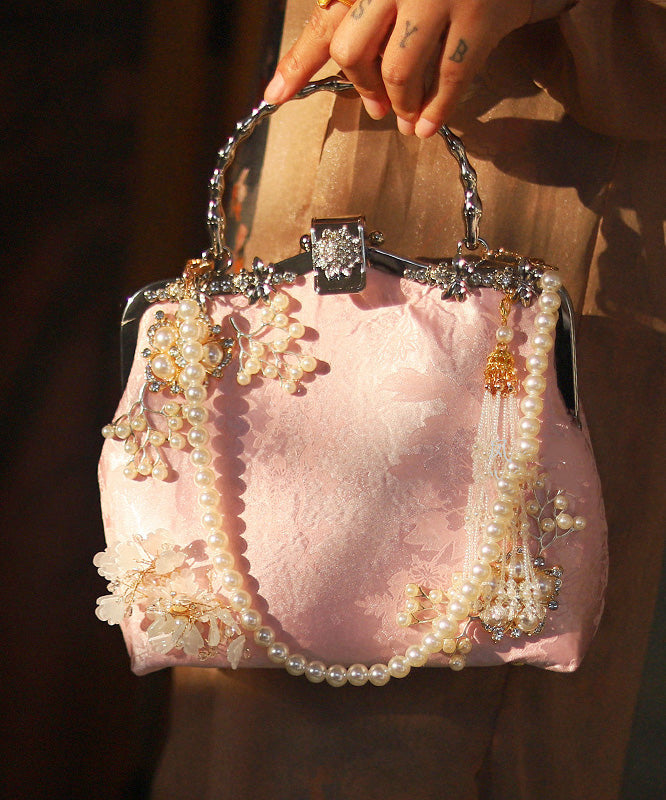 Zircon Bag Tote Bead Style Pink Nail Chinese