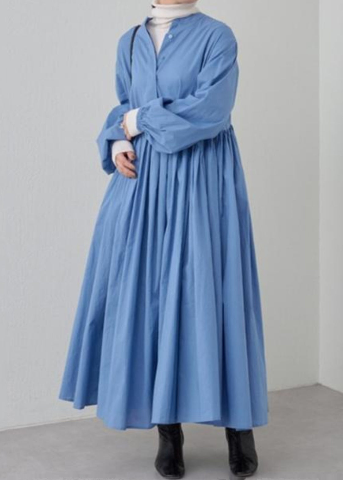 Classy Shirts Spring Dress Grey Solid Cotton Wrinkled