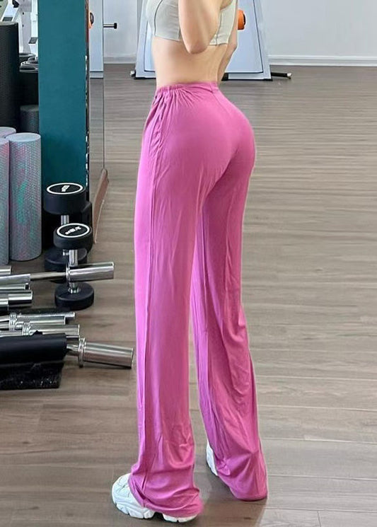 Summer Rose Cotton Elastic Straight Classy Waist Pants