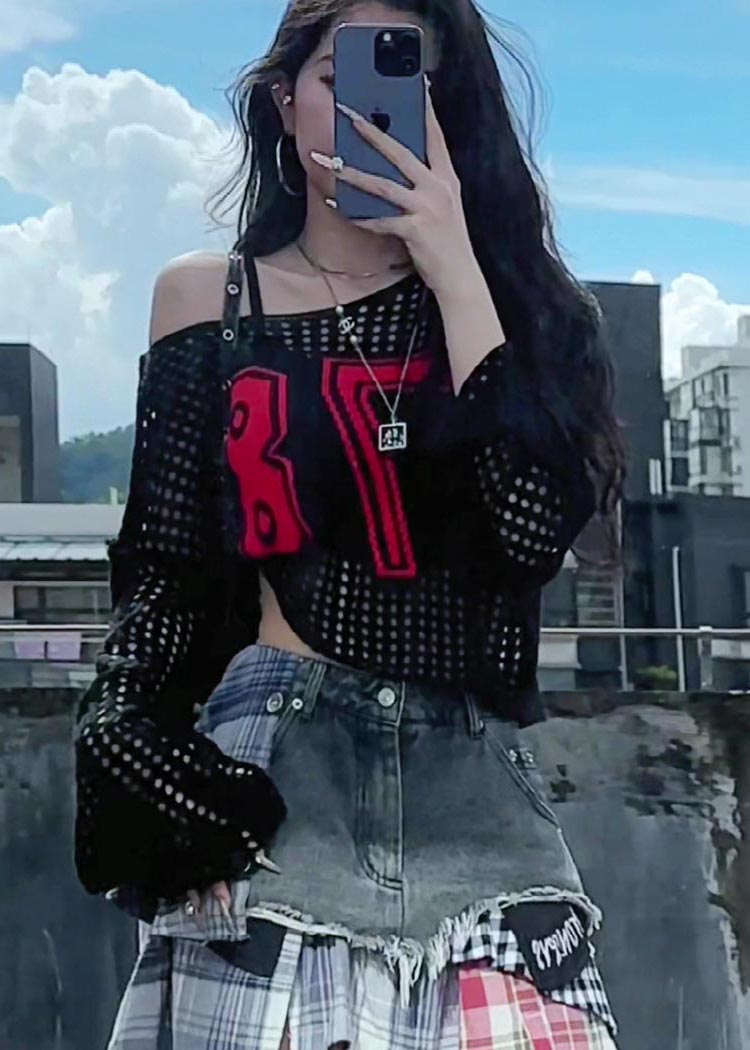 Embroidered Classy Knit Summer Out Hollow Yellow Tops