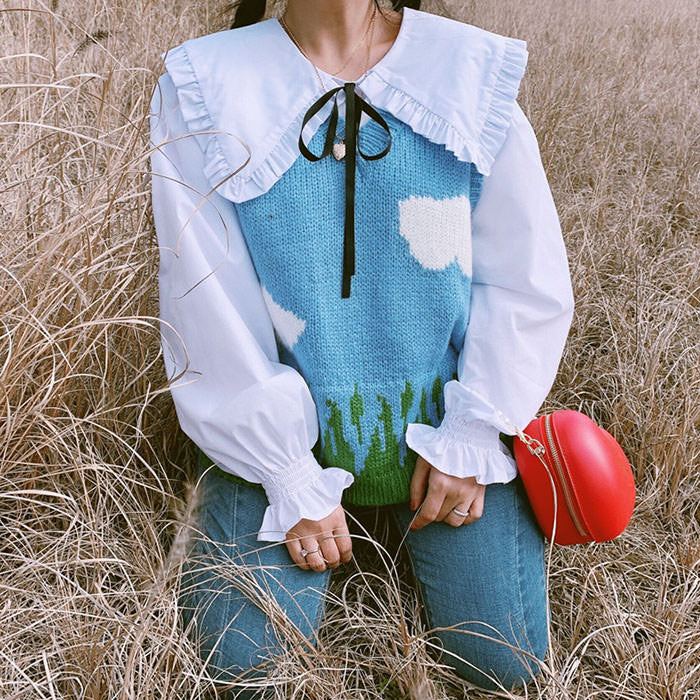 Gilet en tricot Cloud Sky Grassland