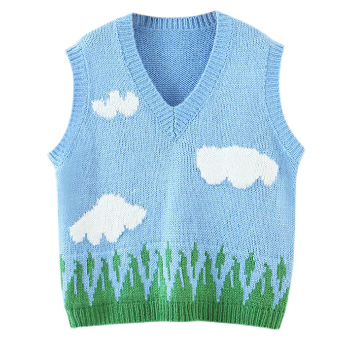 Gilet en tricot Cloud Sky Grassland