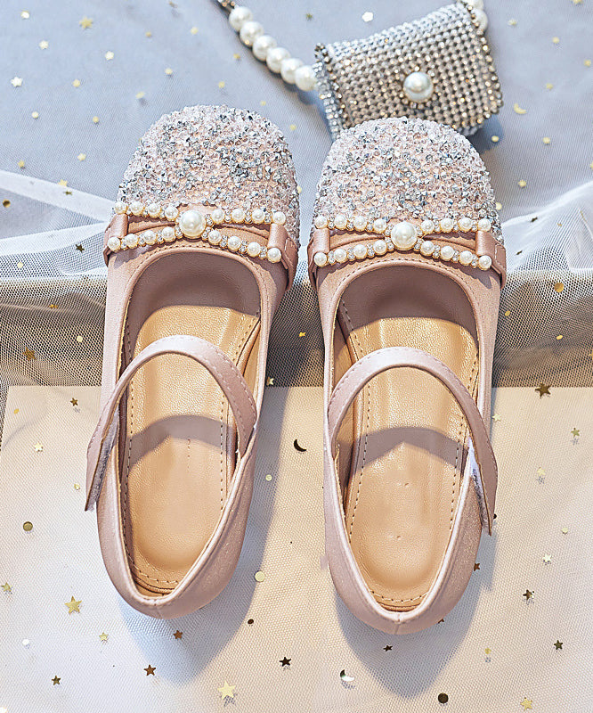 Shoes Strap Feet Comfy Zircon Apricot Flat Girls Buckle