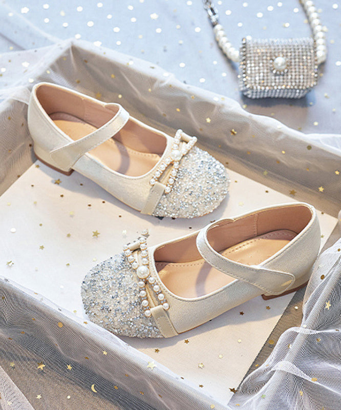 Shoes Strap Feet Comfy Zircon Apricot Flat Girls Buckle
