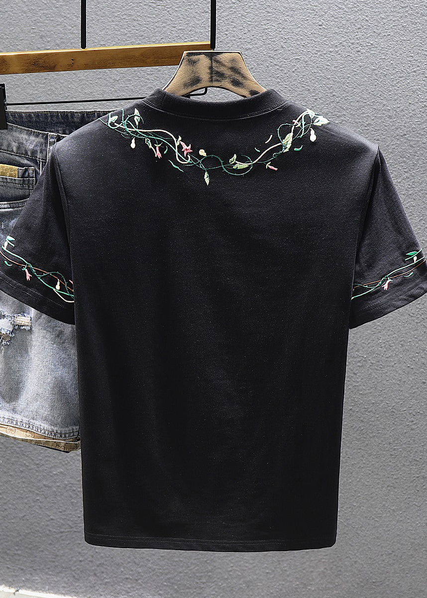 Shirts Best Cool For Summer Cotton White Embroideried Men T