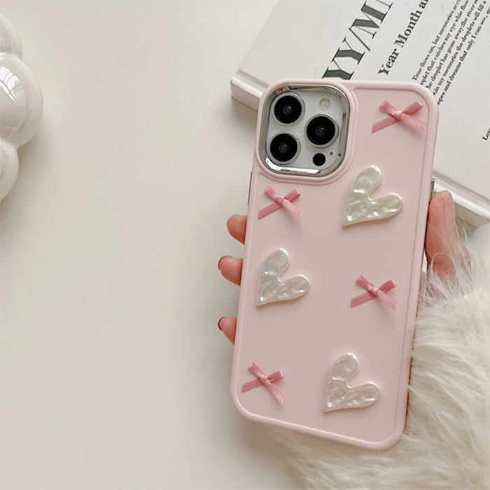 Pink Heart Bow Phone Case