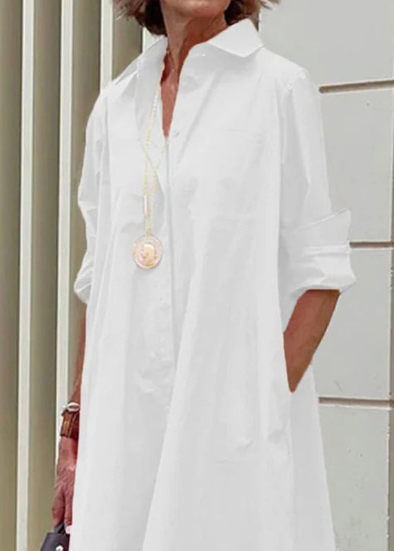 Simple Pan Long Peter Women's Loose Border White Cross Collar