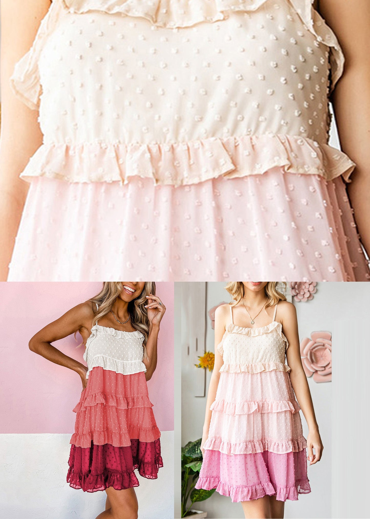 Strap Mid Sleeveless Neck Cute Pink Slash Spaghetti Chiffon Dresses