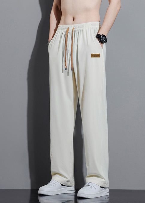 Cute Cotton Trousers Oversized Pants White Spring Mens