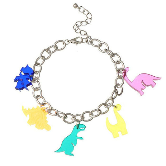 Buntes Dino-Armband