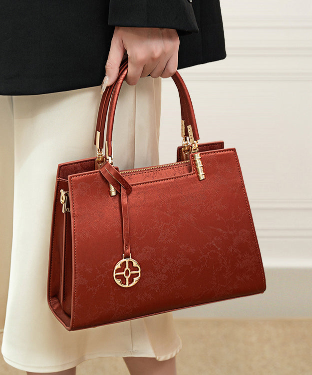 Elegant Bag Tote Versatile Jacquard Beige