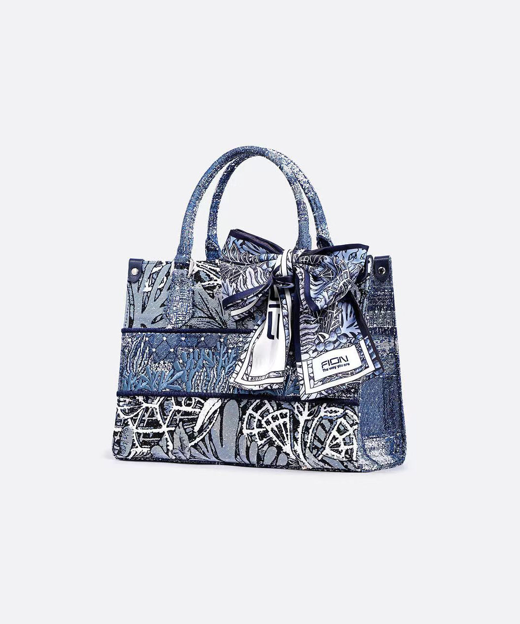 Elegant Versatile Print Patchwork Tote Handbag Ada Fashion