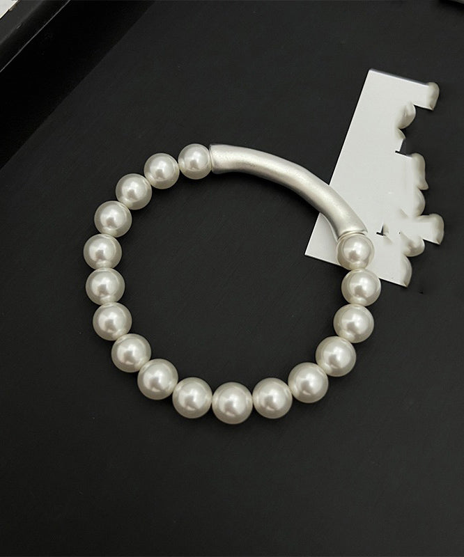 Bracelet Elegant Bamboo Joint White Pearl