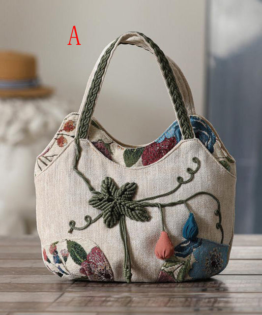 Handmade Woven Bag Tote Ethnic Style Canvas