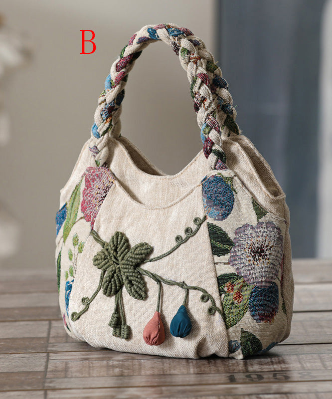 Handmade Woven Bag Tote Ethnic Style Canvas