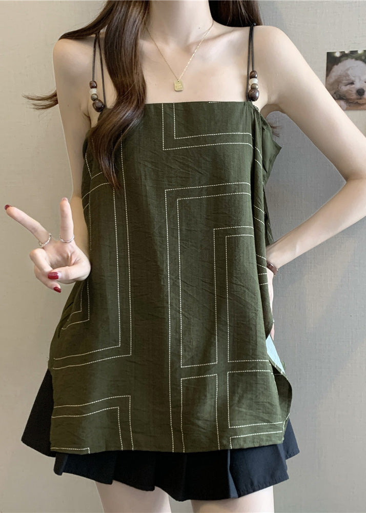 Cotton Black Summer Strap Top Fashion Spaghetti