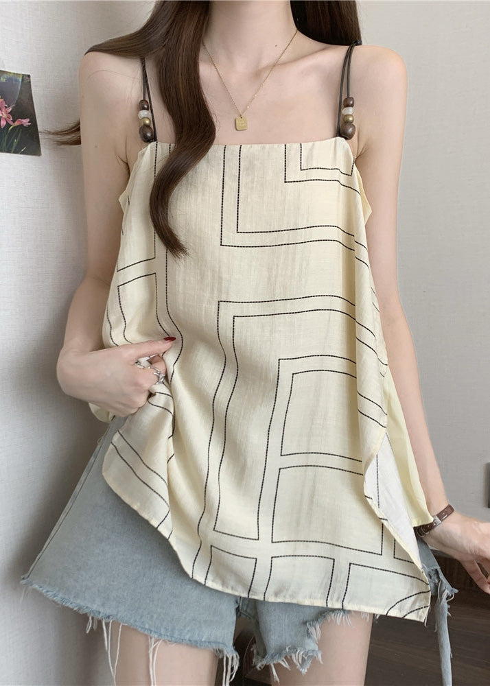 Cotton Black Summer Strap Top Fashion Spaghetti