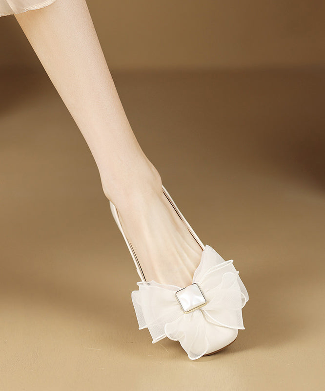 Bow Women Flat For Fashion Shoes Black Splicing