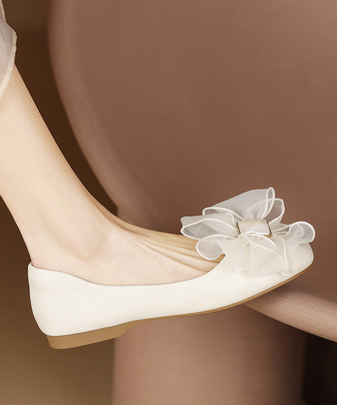 Bow Women Flat For Fashion Shoes Black Splicing