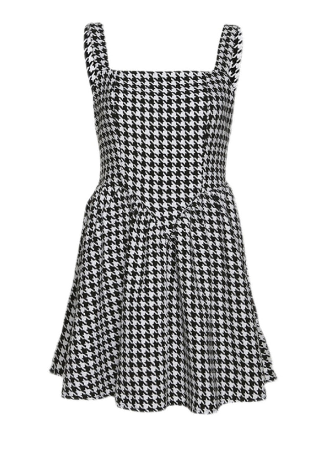 Summer Dress Spaghetti Fashion Black Cotton Strap Plaid