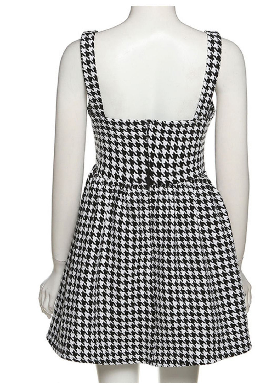 Summer Dress Spaghetti Fashion Black Cotton Strap Plaid