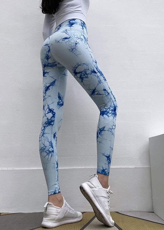 Print Waist High Fashion Leggings Shark Capri Gym Black
