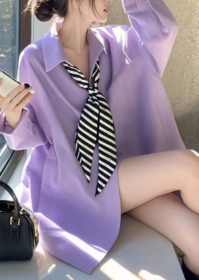 Collar Solid Pan Blue Peter Spring Fashion Shirt