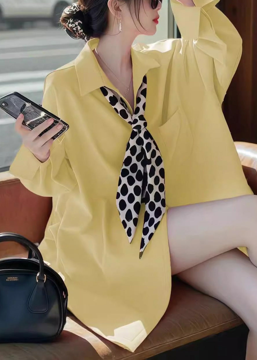 Collar Solid Pan Blue Peter Spring Fashion Shirt