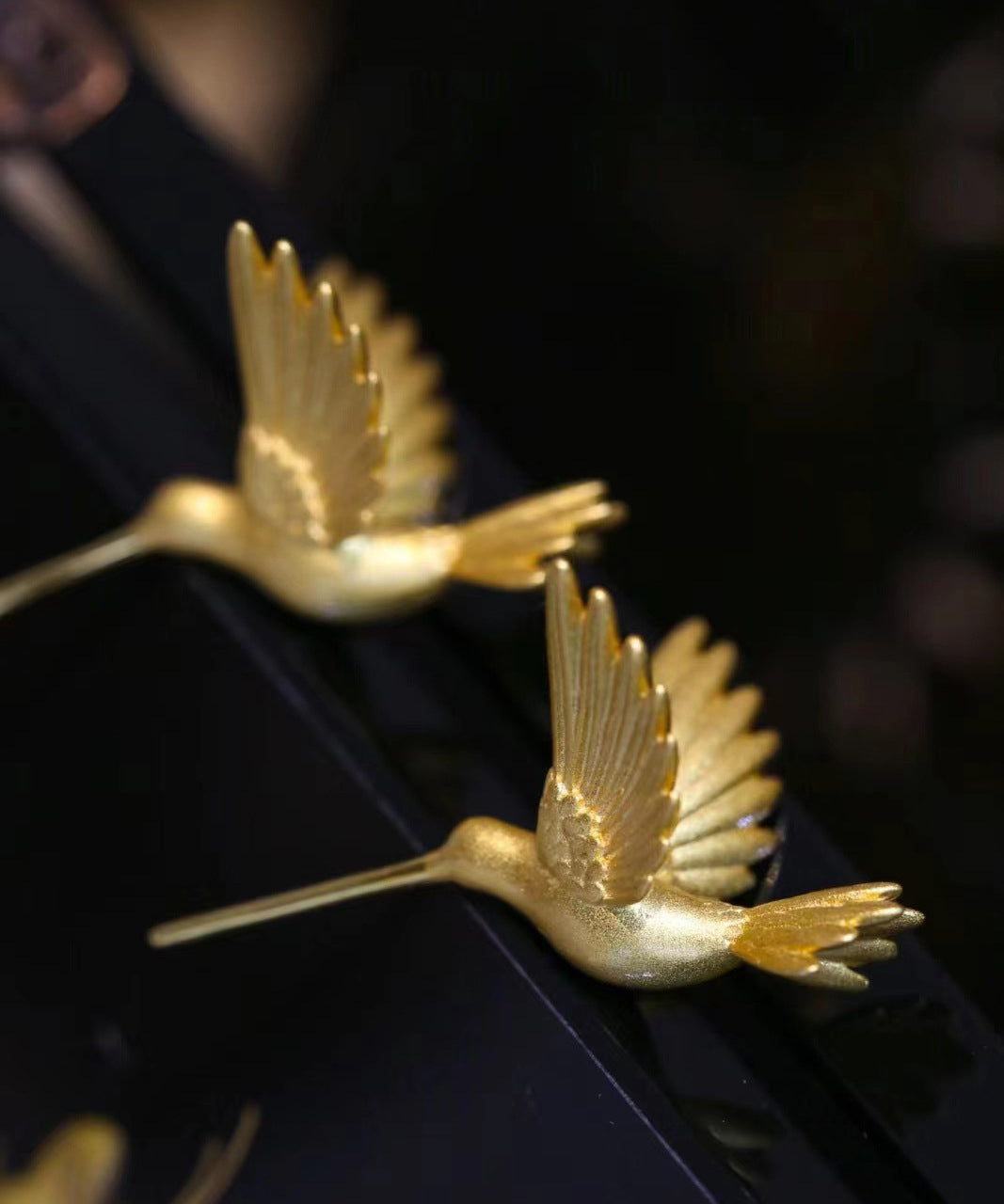 Fashion Bird Flying Stud Sterling Earrings Gold Silver Overgild