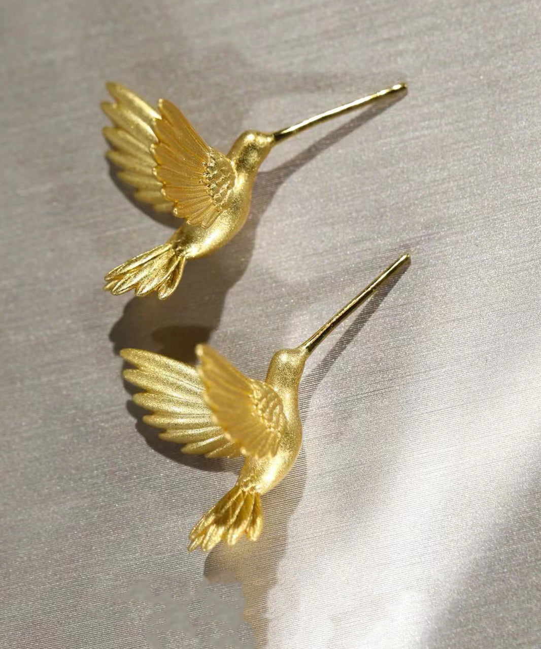 Fashion Bird Flying Stud Sterling Earrings Gold Silver Overgild