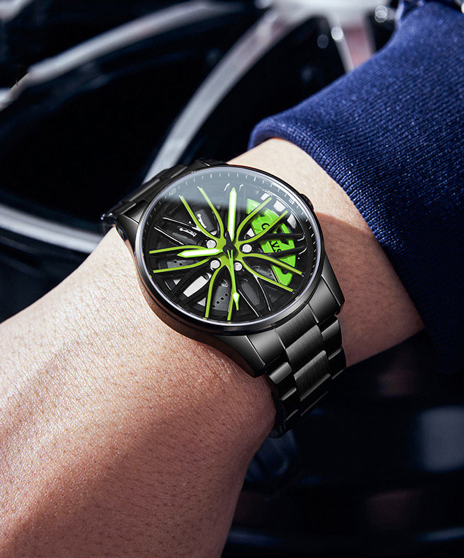 Green Hollow Fashion Alloy Out Steel Stainless Noctilucent